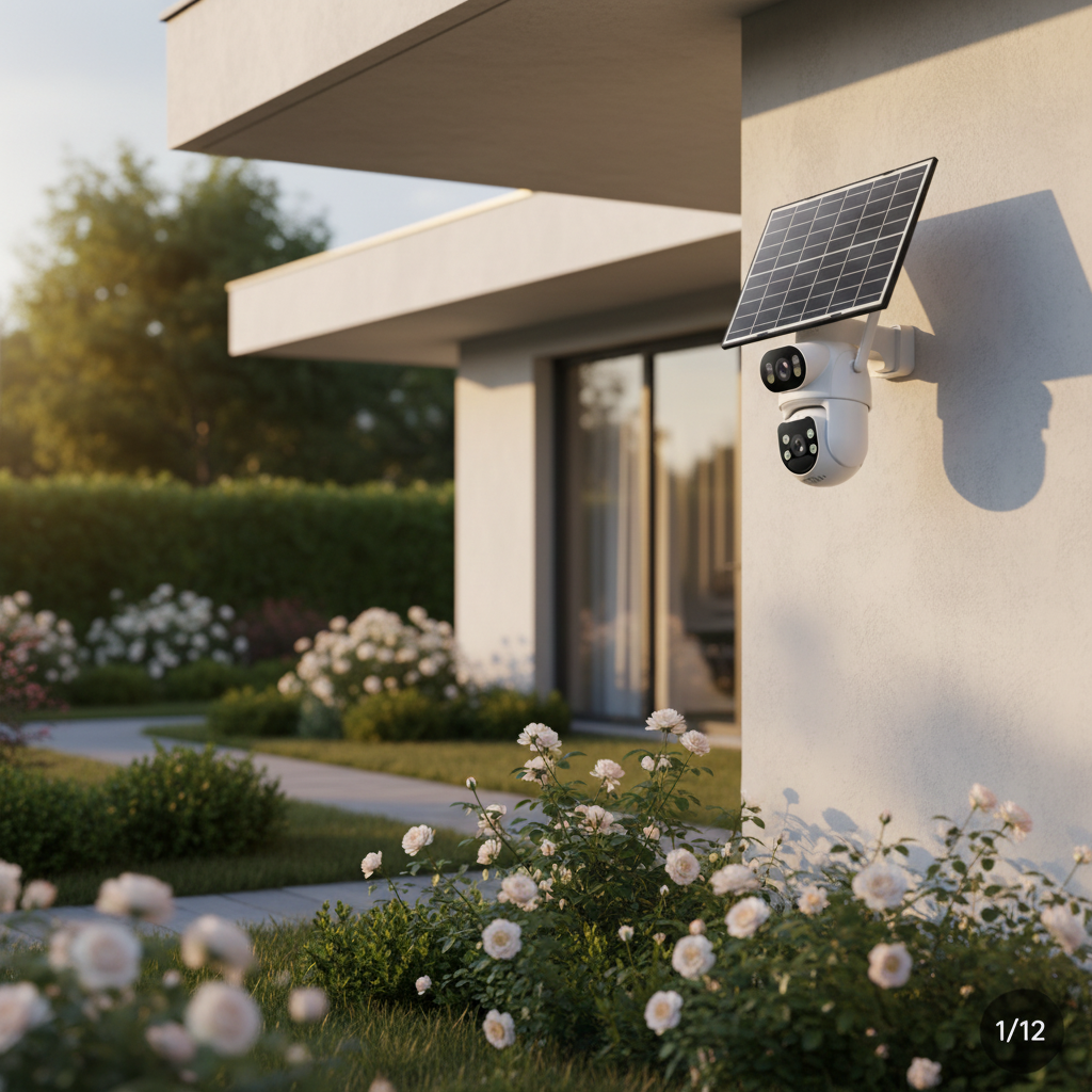 Camera avec panneau solaire
